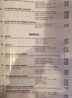 Bella Saratoga menu