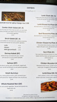 Oasis Lebanese Cuisine menu