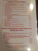 Namaste India menu