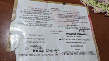 Casa Grande Paola menu