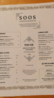 Soos Restaurant menu