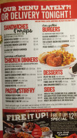 Swiss Chalet menu