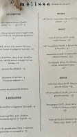 Mélisse menu