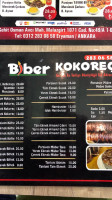 Biber Kokoreç menu