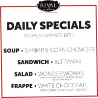 Rival Nutrition menu