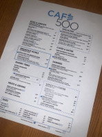 Café 500 menu