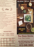 Thai House Cuisine menu