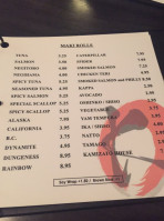 Sushi K Kamizato menu