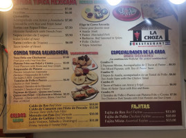 La Choza menu