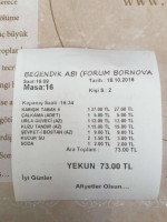 Beğendik Abi menu