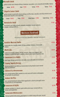 Bandido Mexican menu