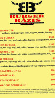 Burger Bázis menu