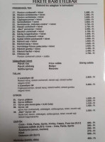 Fekete Bari Ételbár menu