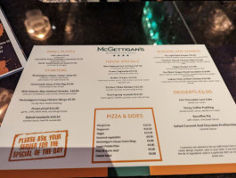 Mcgettigan's menu