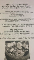 Mario's Mexican Grill menu