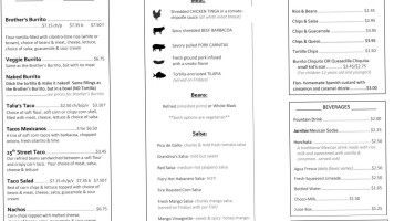 Ohio City Burrito menu