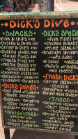 Dick´s Dive menu