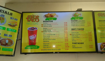 Tacos El Paisa menu