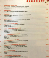 Thai Pepper Restaurant menu