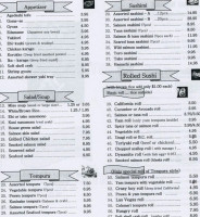 Halu Sushi menu