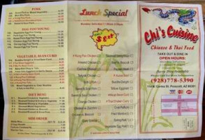 Chi's Cuisine menu