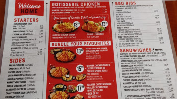 Swiss Chalet menu