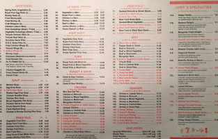 Asian Express menu