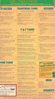 Tacos Tequila Cantina menu