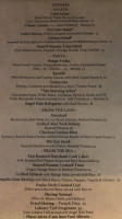 The Black Whale menu