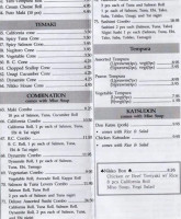 Nikko Sushi menu