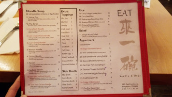 Eat Noodle menu