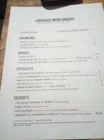 Labarake Caserne A Manger menu