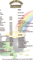 Lynch's Pot O' Gold menu