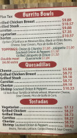 Tacos Grand Central menu