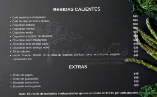 Vegano Tierra Mestiza menu