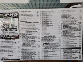 Super Pho menu