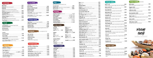 Woomi Sushi menu