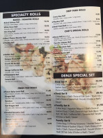 Denji Sushi menu