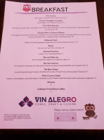 Vin Alegro menu