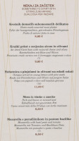 Gostišče Marjan Bohorč S.p. menu