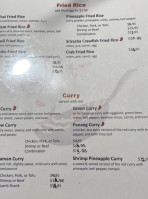 Thai Fried Rice menu