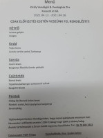 Király Vendéglő És Vendégház menu