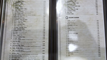 GAYA Sushi menu