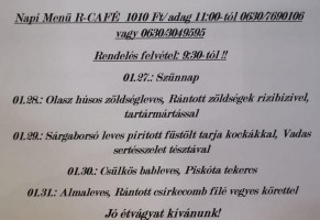 R-café menu