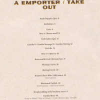 Bistro Nolah menu