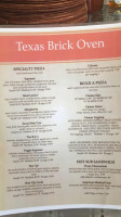 Texas Brick Oven menu