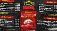 R. Mccoy Bbq menu