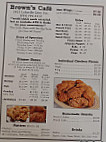 Brown's Cafe menu