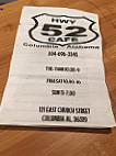 Hwy 52 Cafe menu