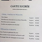 La Belle Histoire menu